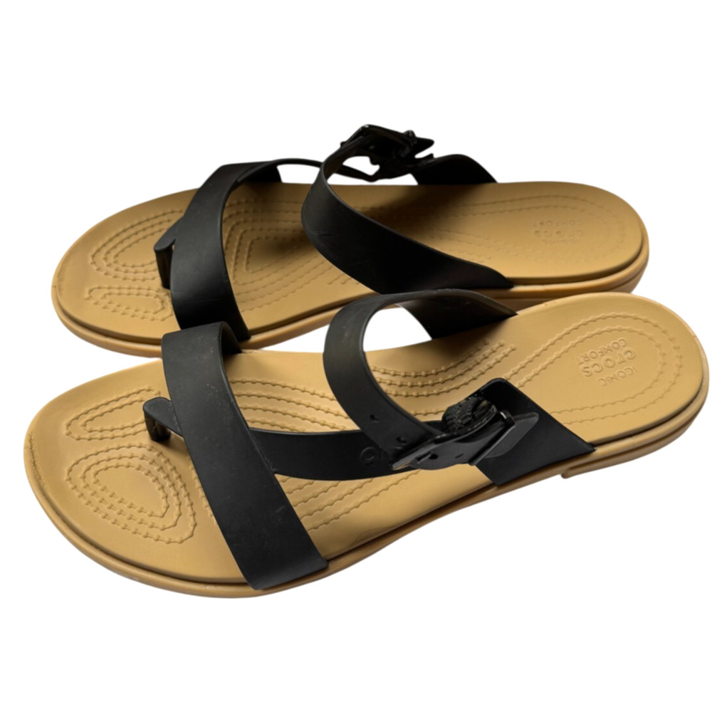 Crocs Women's Sandals Size 8 Tulum Toe Post Sandal Comfort Strappy